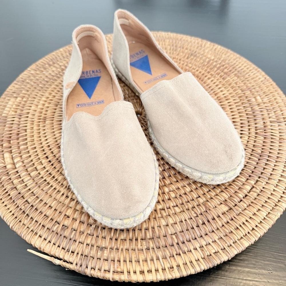Verbenas leather Beige Espadrille Flats‎